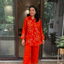 ORANGE EMBROIDERY COORD