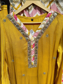 Yellow Chinnon Sharara