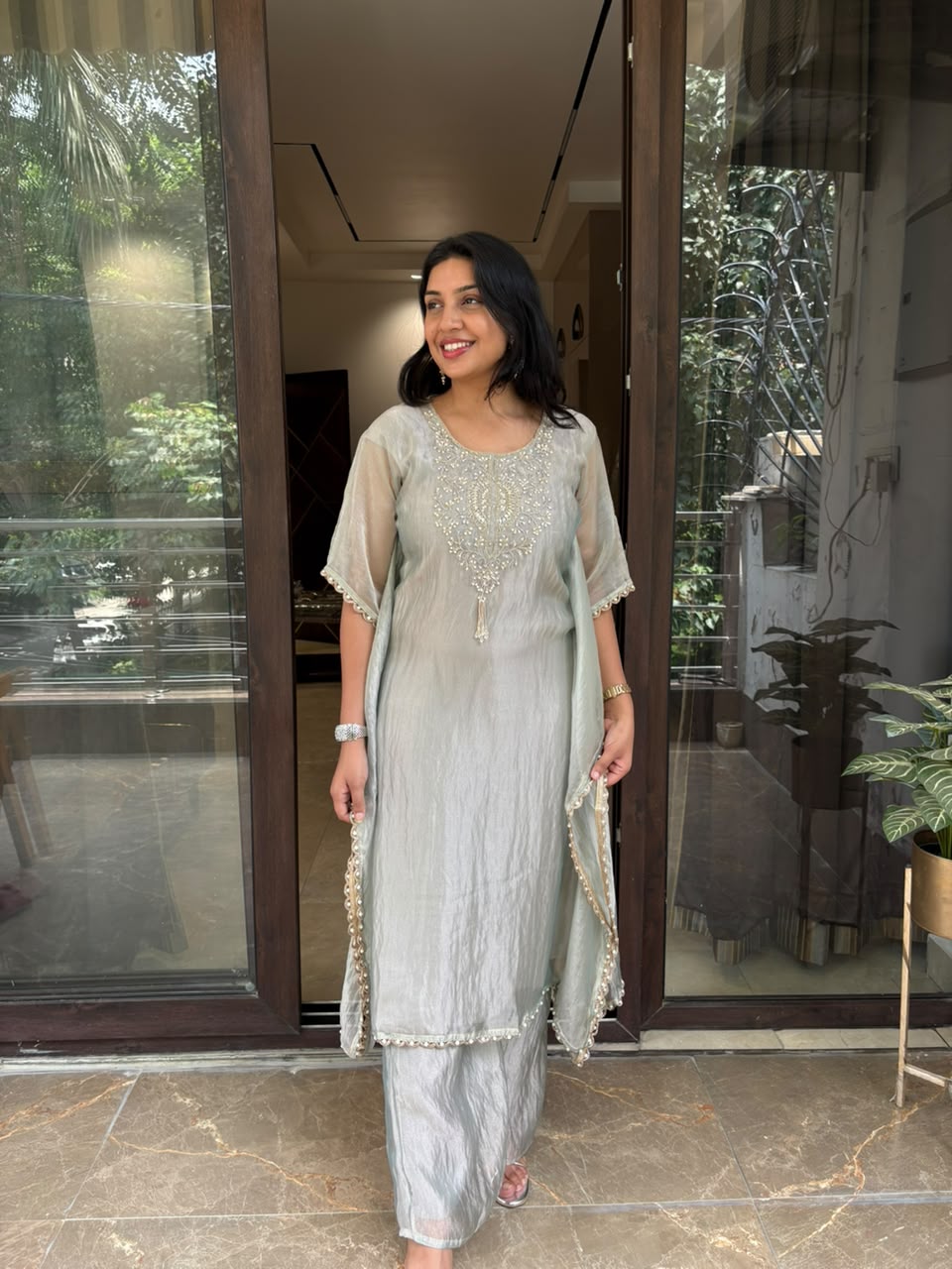 TISSUE SILK KAFTAN
