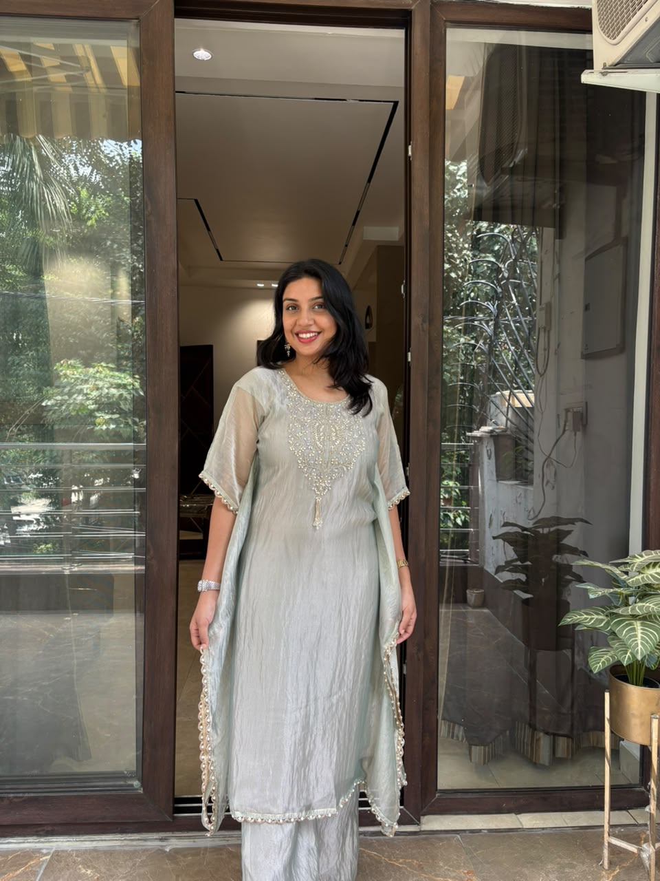 TISSUE SILK KAFTAN