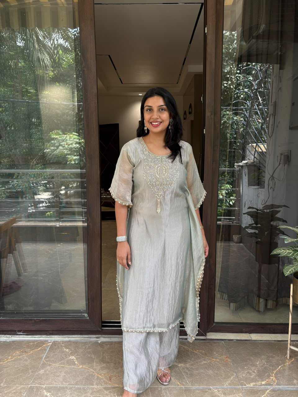 TISSUE SILK KAFTAN