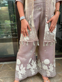 THREAD WORK JACKET SET