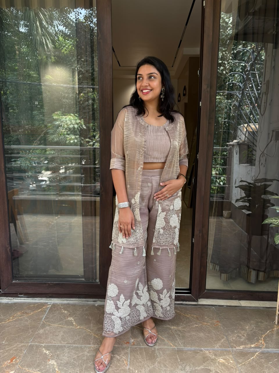THREAD WORK JACKET SET