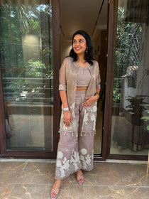 THREAD WORK JACKET SET