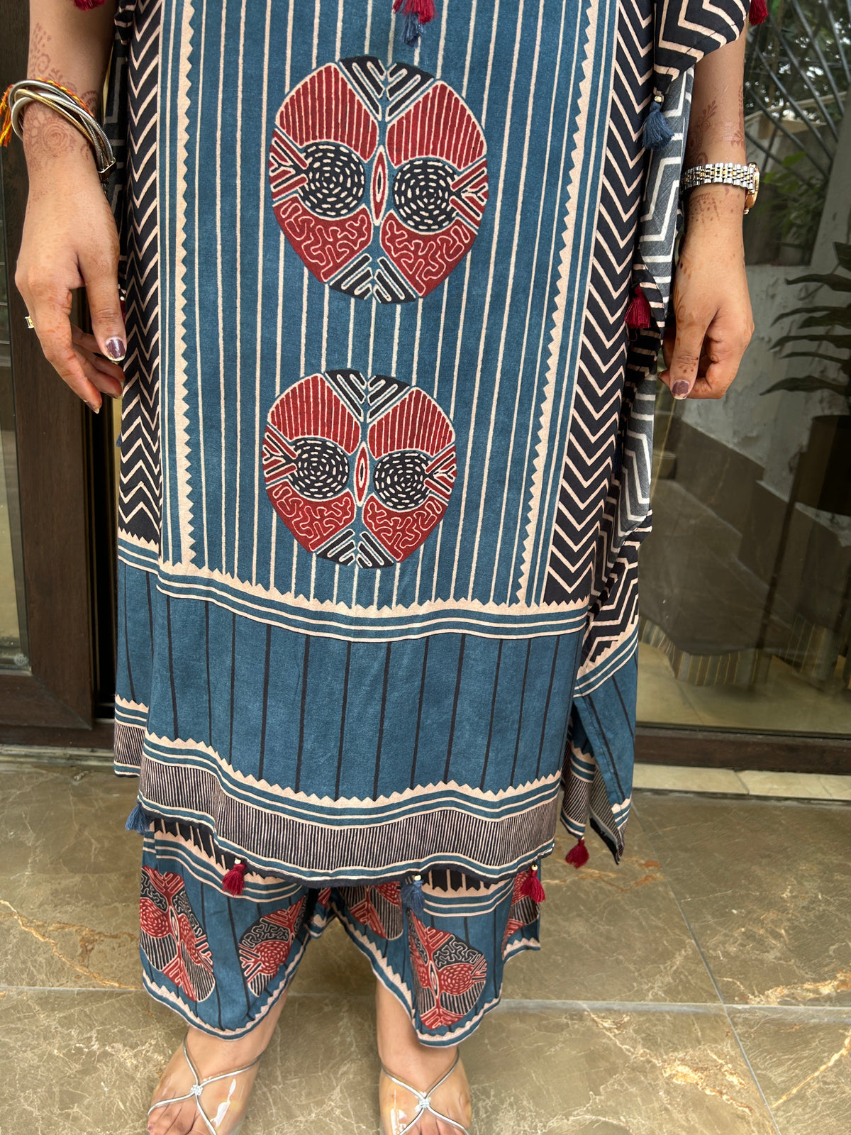 BLACK AJRAKH KAFTANS