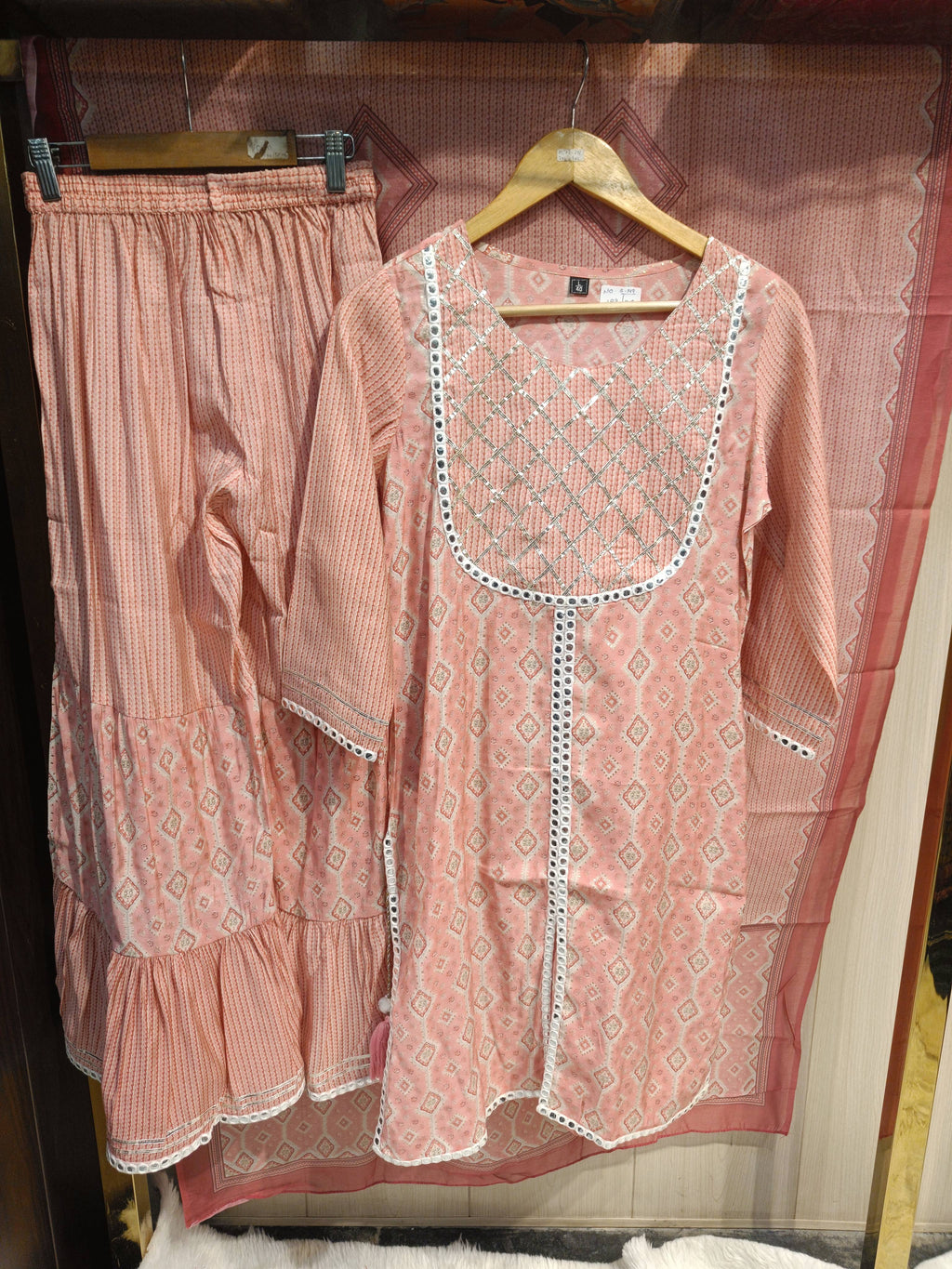 Pink Muslin Sharara