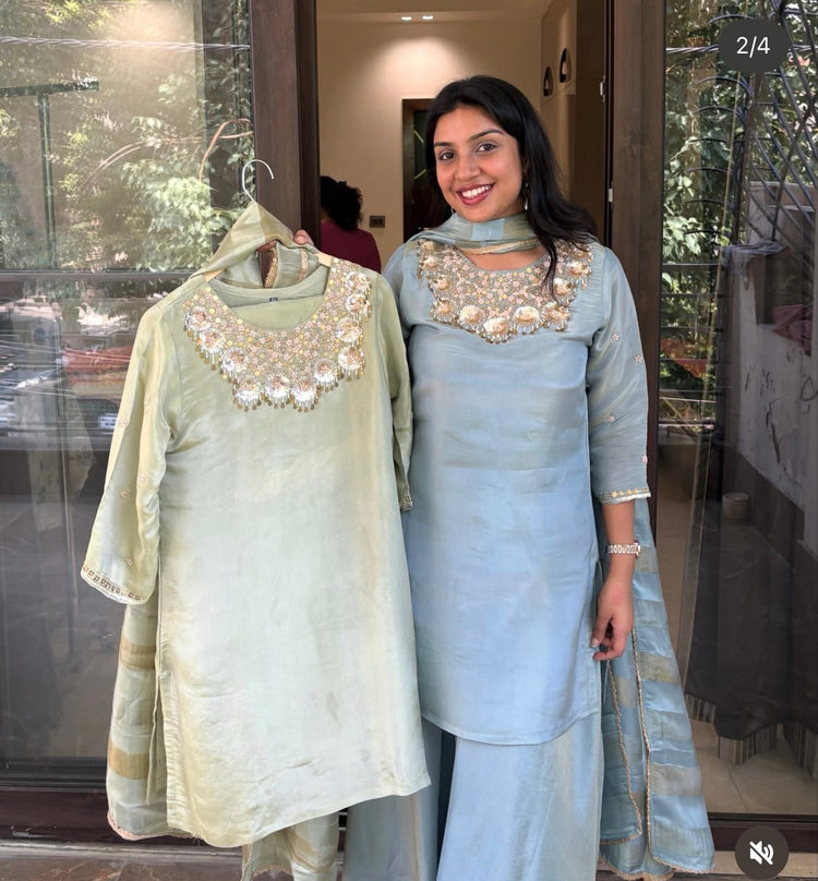 TISSUE SILK SHARARA Main image