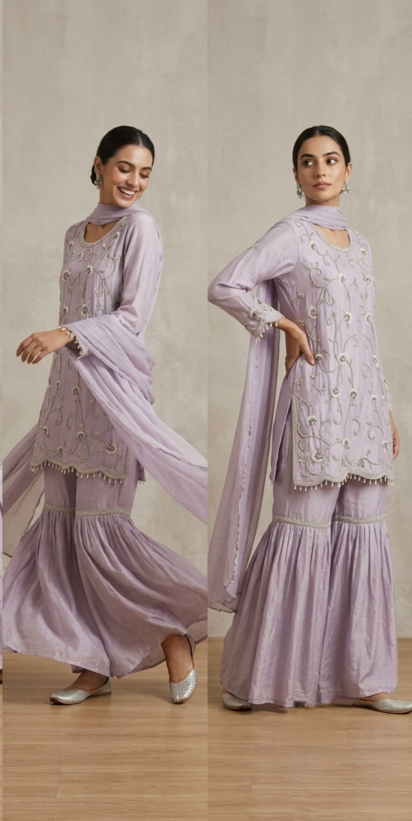 Lavender Pearl Sharara
