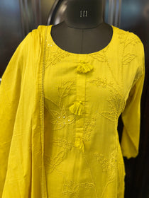 Yellow Knot Work Suit Set