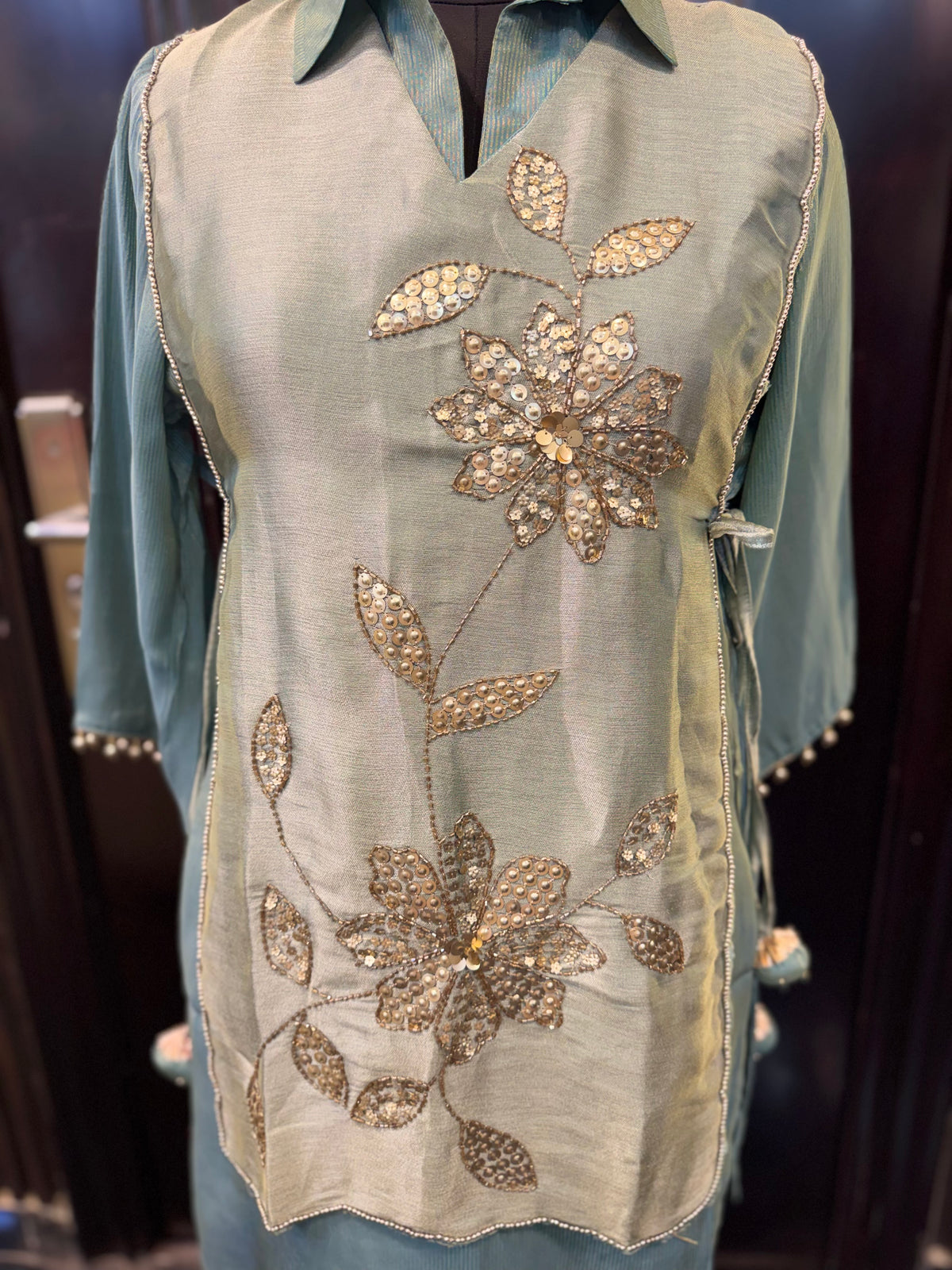 Embroidery Co-ord with Flap