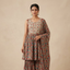 Red Peplum Sharara