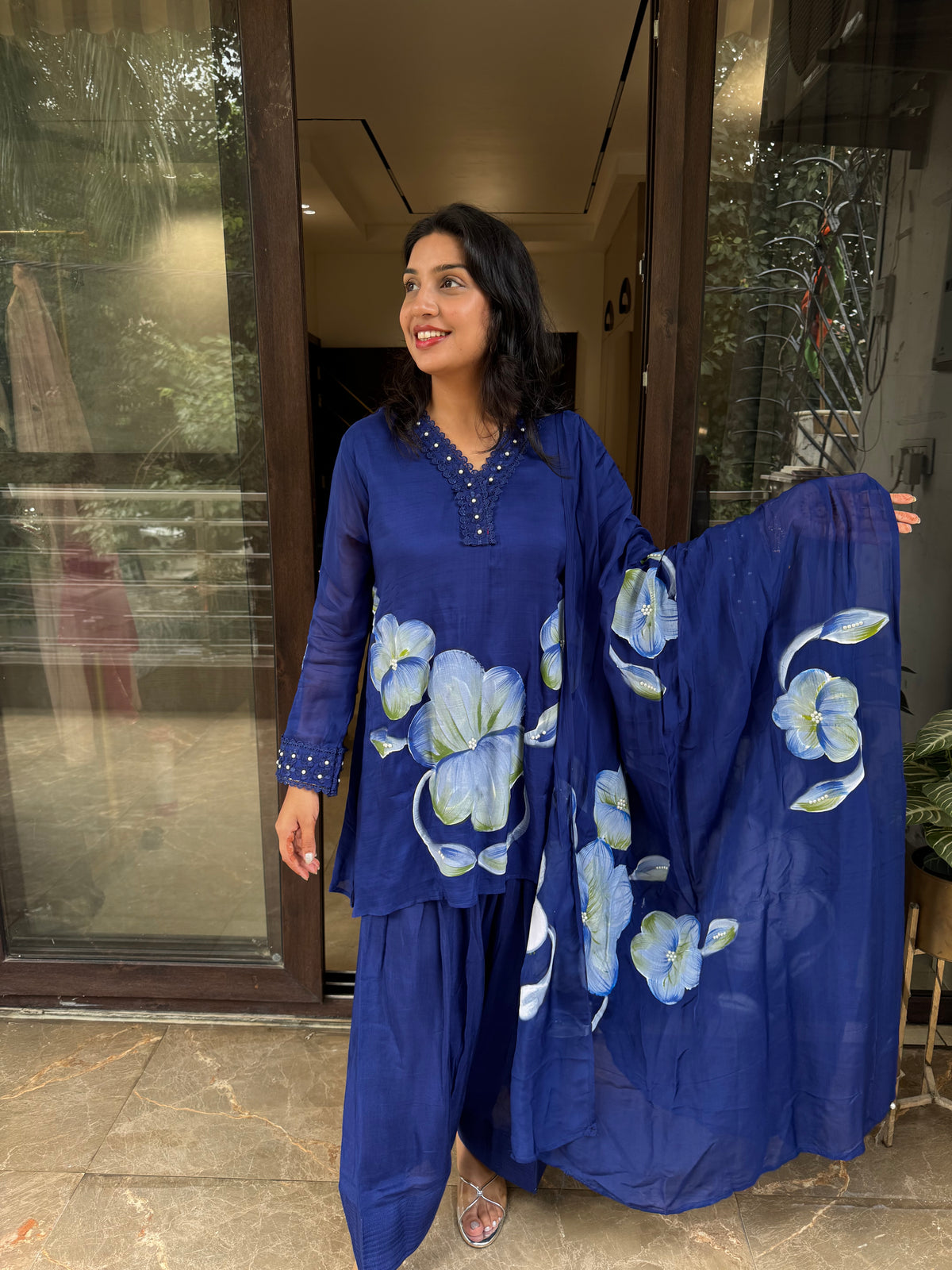 BLUE HANDPAINT FARSI SET