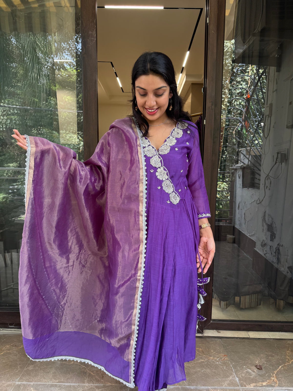 Purple Angrakha Set