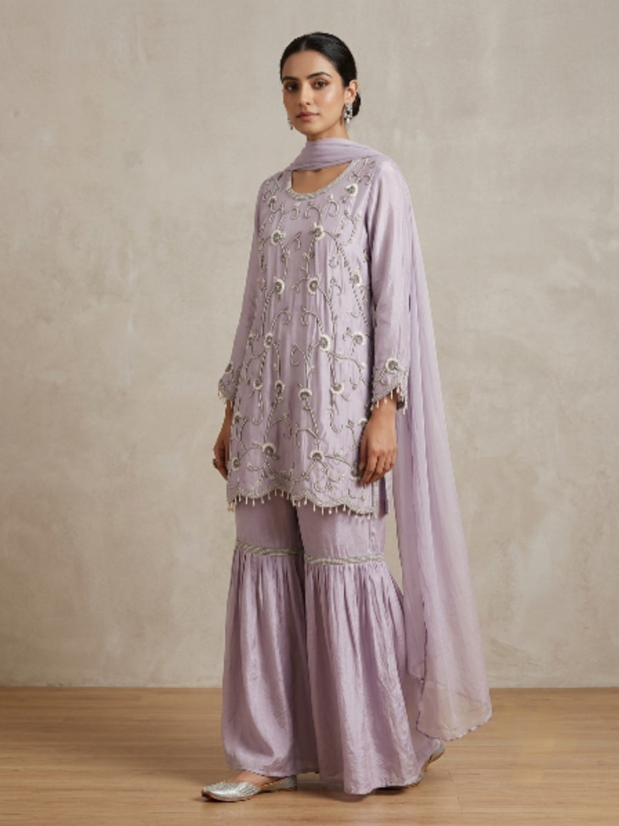 Lavender Pearl Sharara Secondary image
