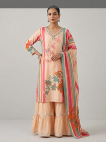 PEACH LONG SHARARA