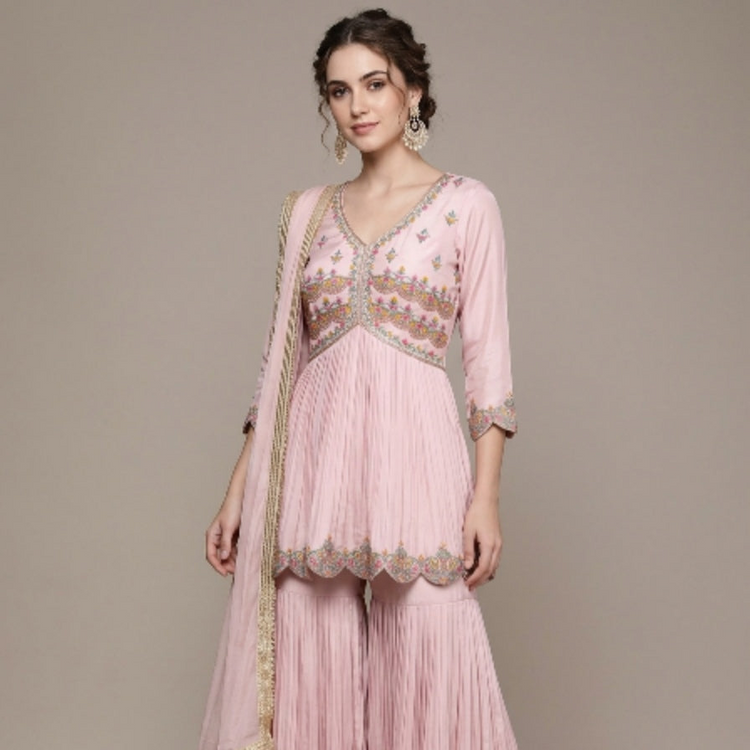 Baby Pink Sharara Main image