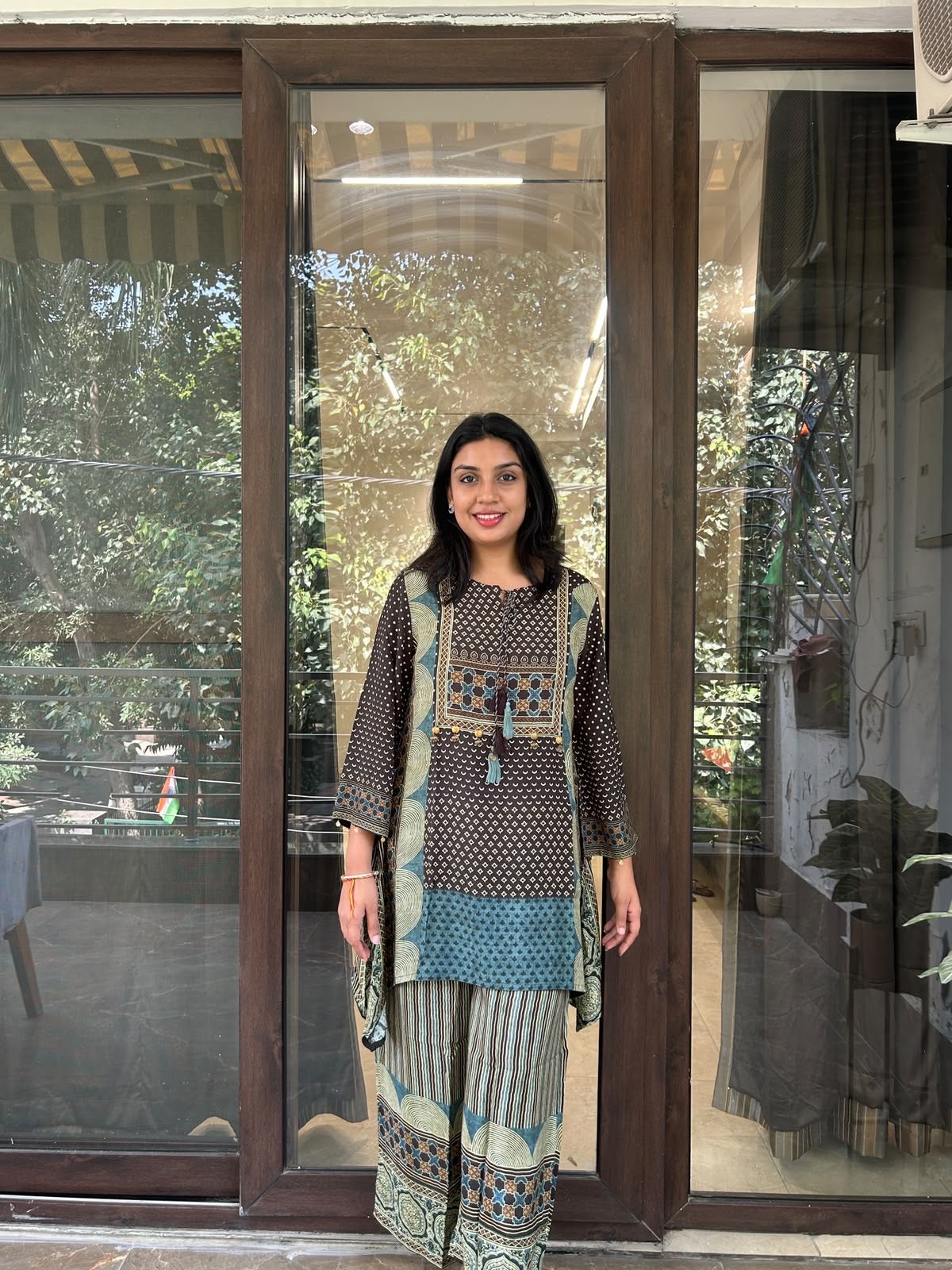 Black Ajrakh Co-ord Secondary image