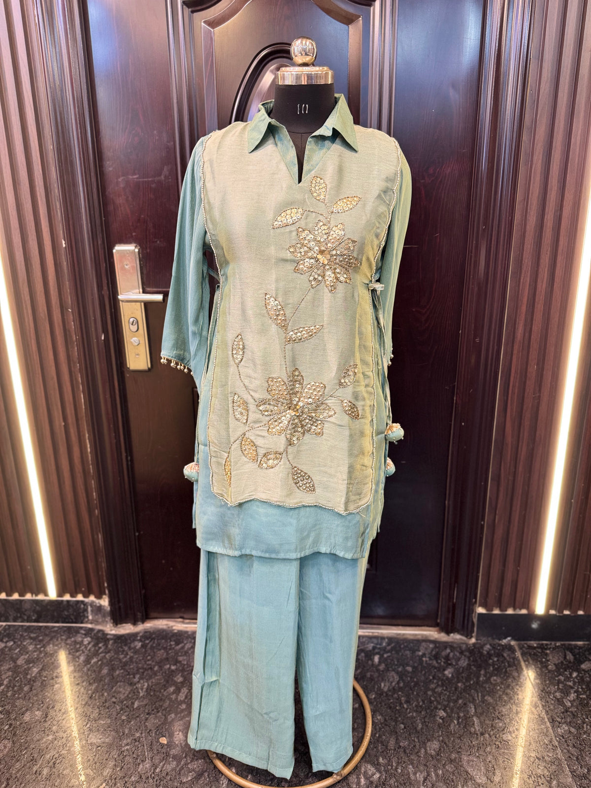 Embroidery Co-ord with Flap