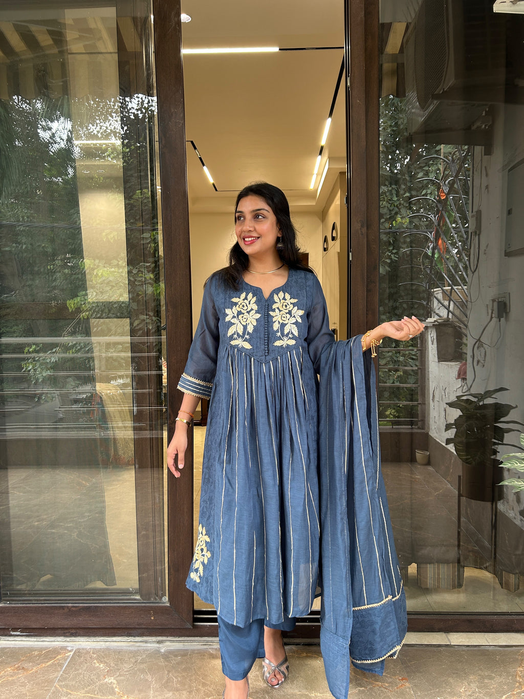 Comfort Blue Anarkali