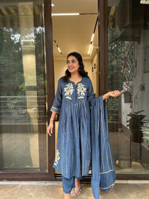 Comfort Blue Anarkali