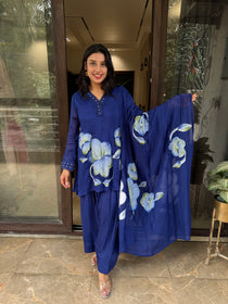 BLUE HANDPAINT FARSI SET