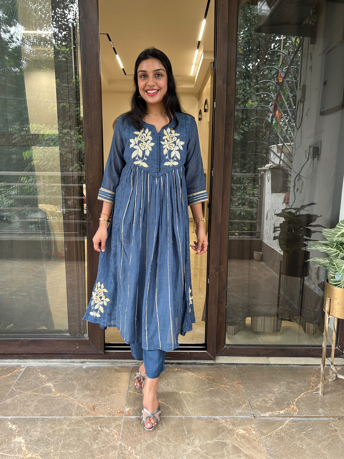 Comfort Blue Anarkali