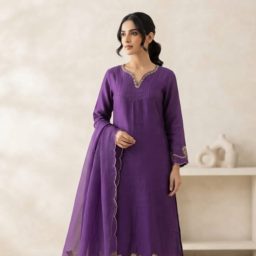 Handwork Zari Anarkali Set