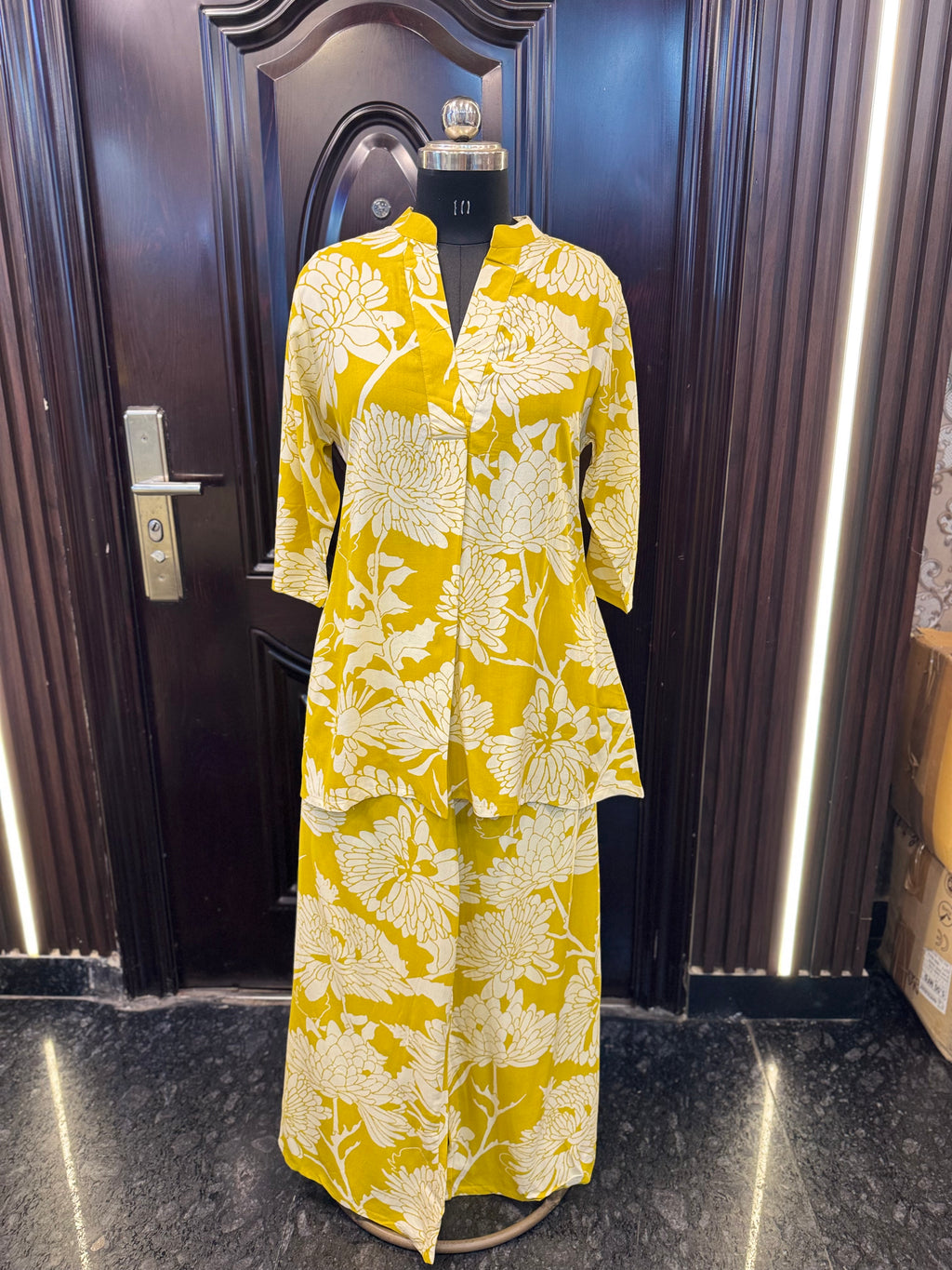 YELLOW ALINE COORDSET