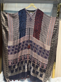BLACK CHECK KAFTAN
