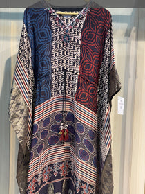 BLACK CHECK KAFTAN