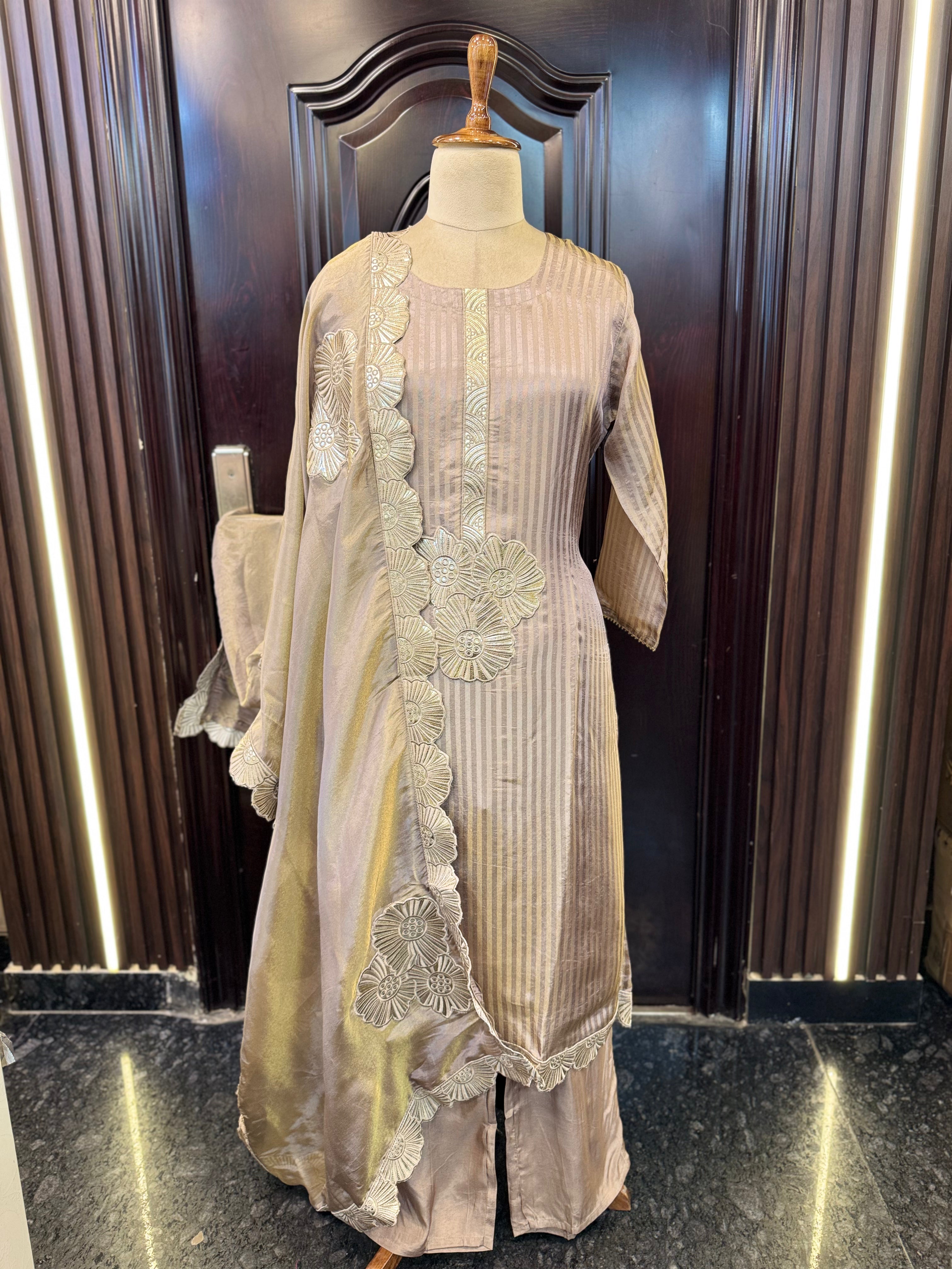 SHIMMER TISSUE SUIT SET