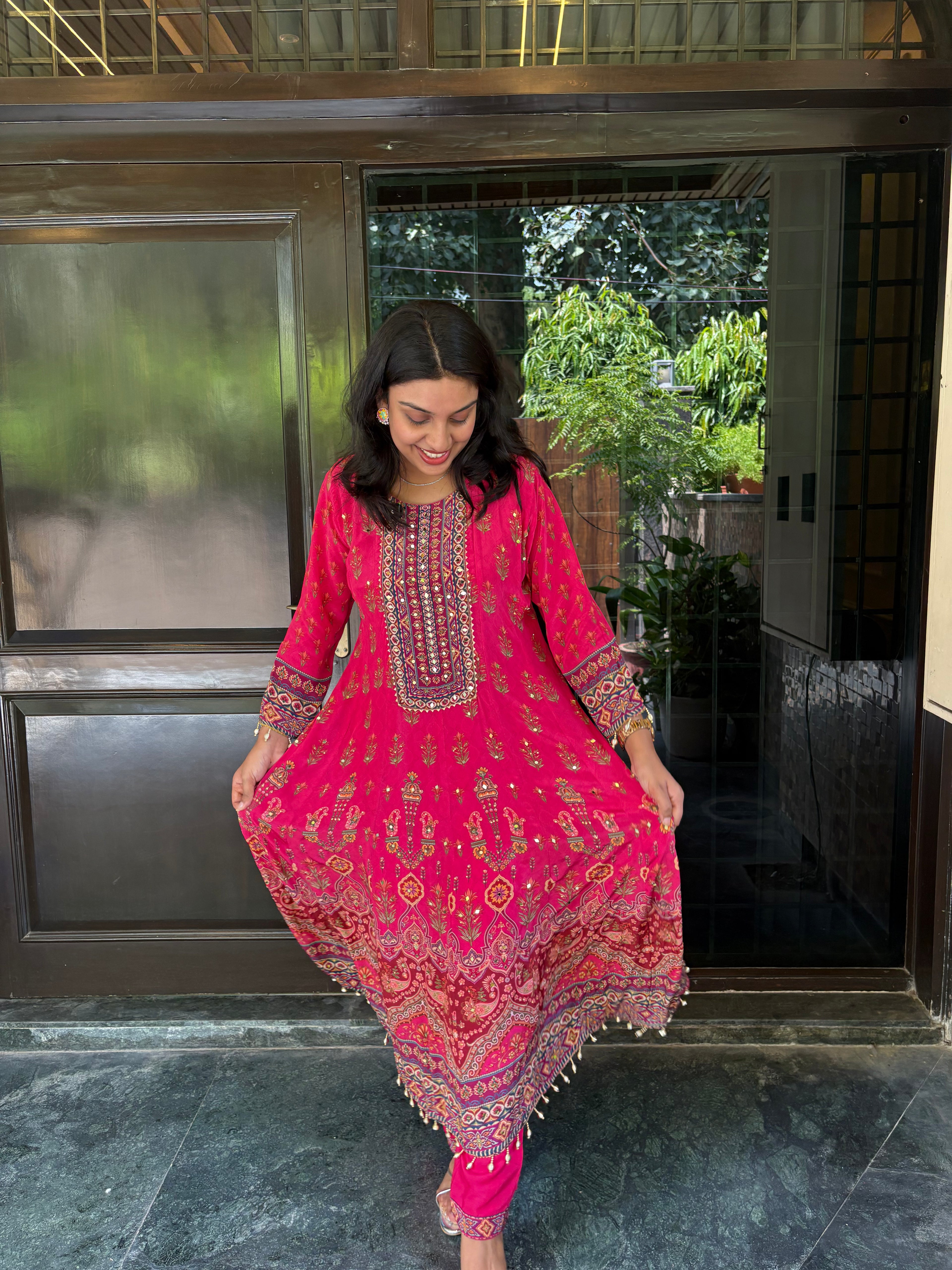 Magenta Anarkali