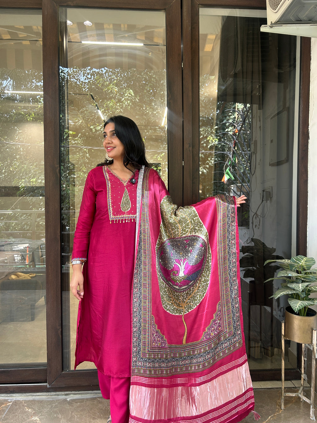 REGAL KURTA SET WITH GAJJI DUPPATA