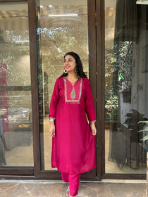 REGAL KURTA SET WITH GAJJI DUPPATA