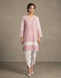 SELF EMBROIDERY COORDSET