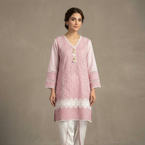 SELF EMBROIDERY COORDSET