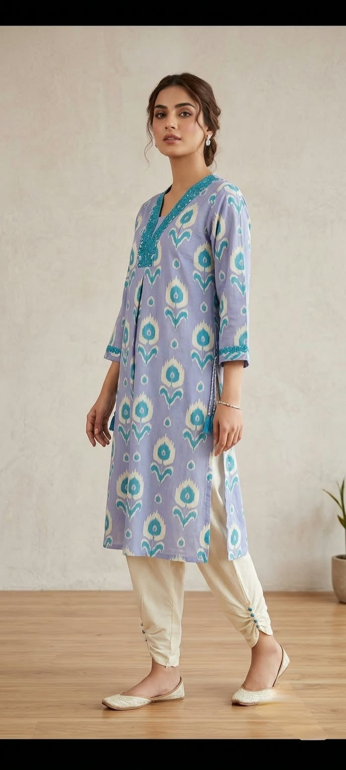 Ikkat Cotton 2Pc
